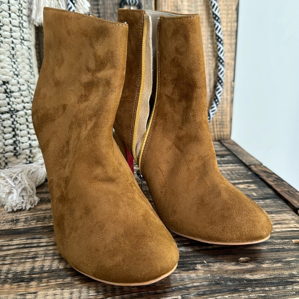 Suede red bottom Booties